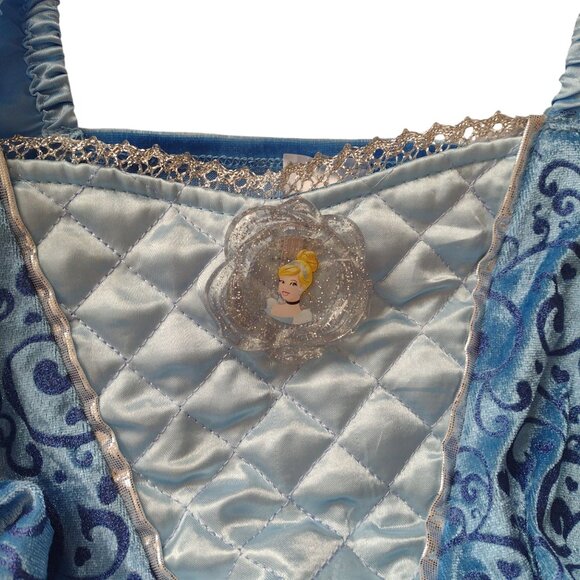 Girls Cinderella Costume 7-8 Years Light Blue Princess Dress w Poofy Skirt - Picture 4 of 10